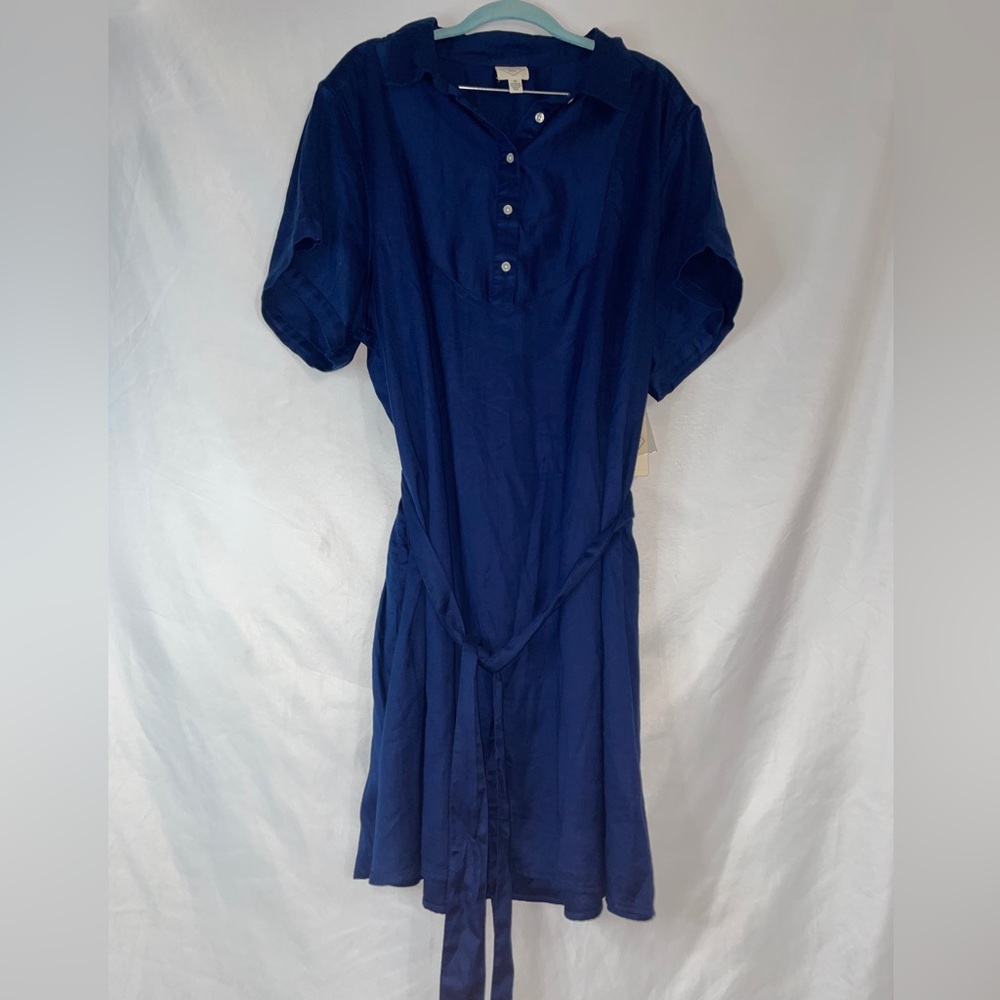 *NWT* St. John's Bay - Women’s Navy  Dress With Sash Size 3X